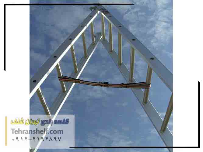 نردبان صنعتی کشویی ۱۱ پله آلومینیومی
